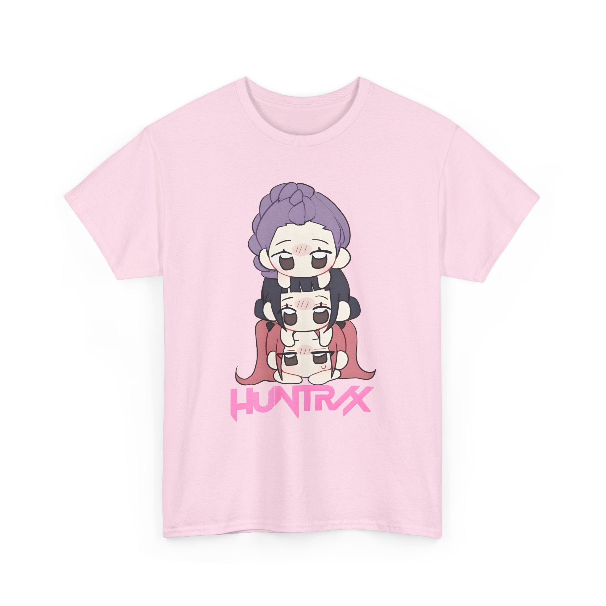 Anime-Inspired Unisex Heavy Cotton Tee - Fun CHIBI Design