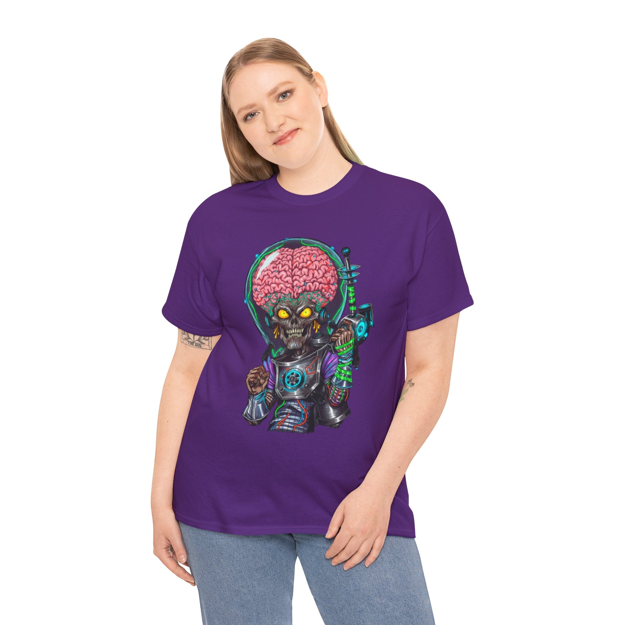 Camiseta gráfica alien de ciencia ficción – diseño ilustrado unisex