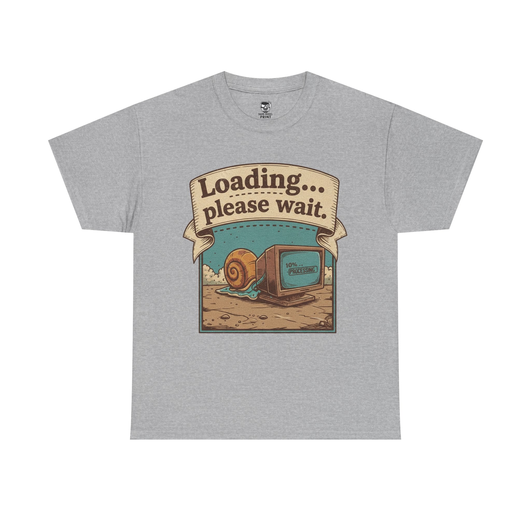 Funny Loading Please Wait Unisex Heavy Cotton Tee