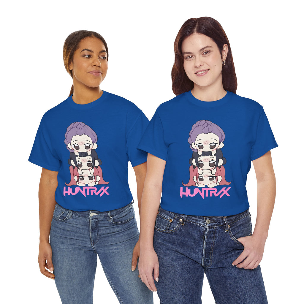 Anime-Inspired Unisex Heavy Cotton Tee - Fun CHIBI Design