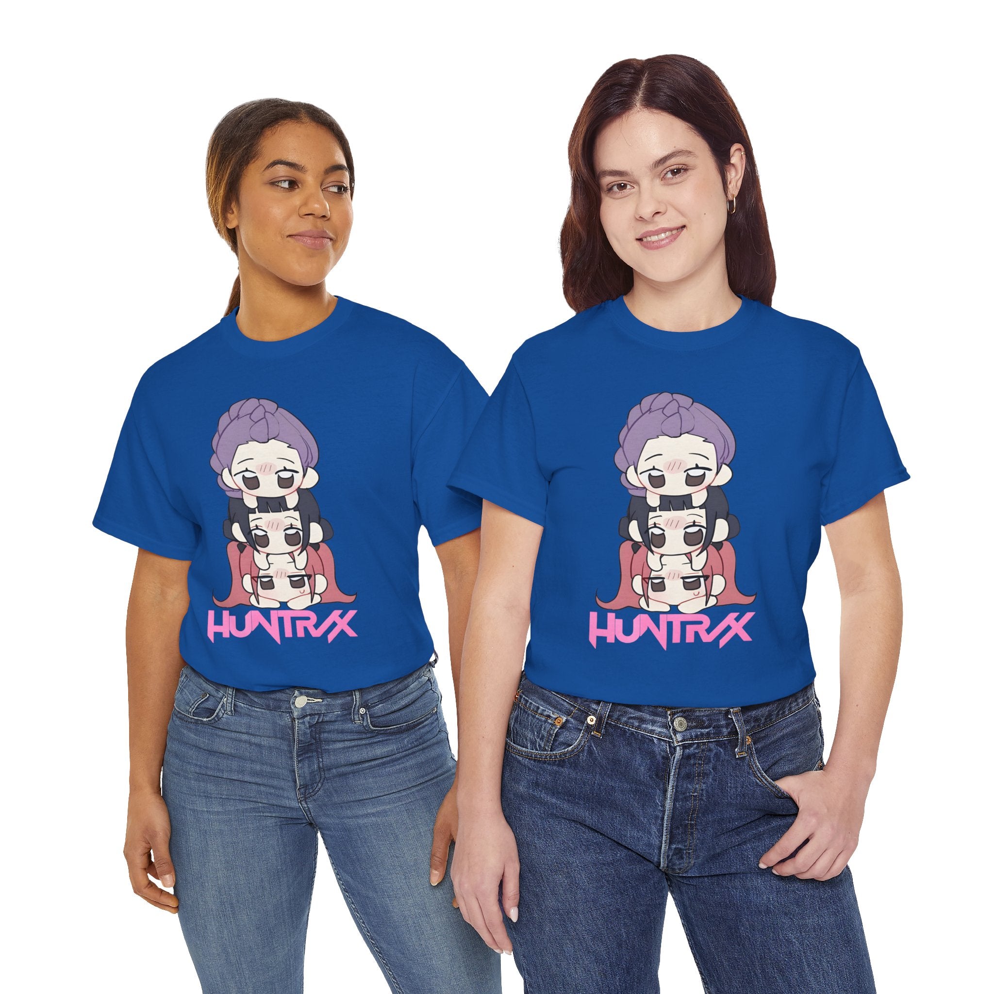 Anime-Inspired Unisex Heavy Cotton Tee - Fun CHIBI Design