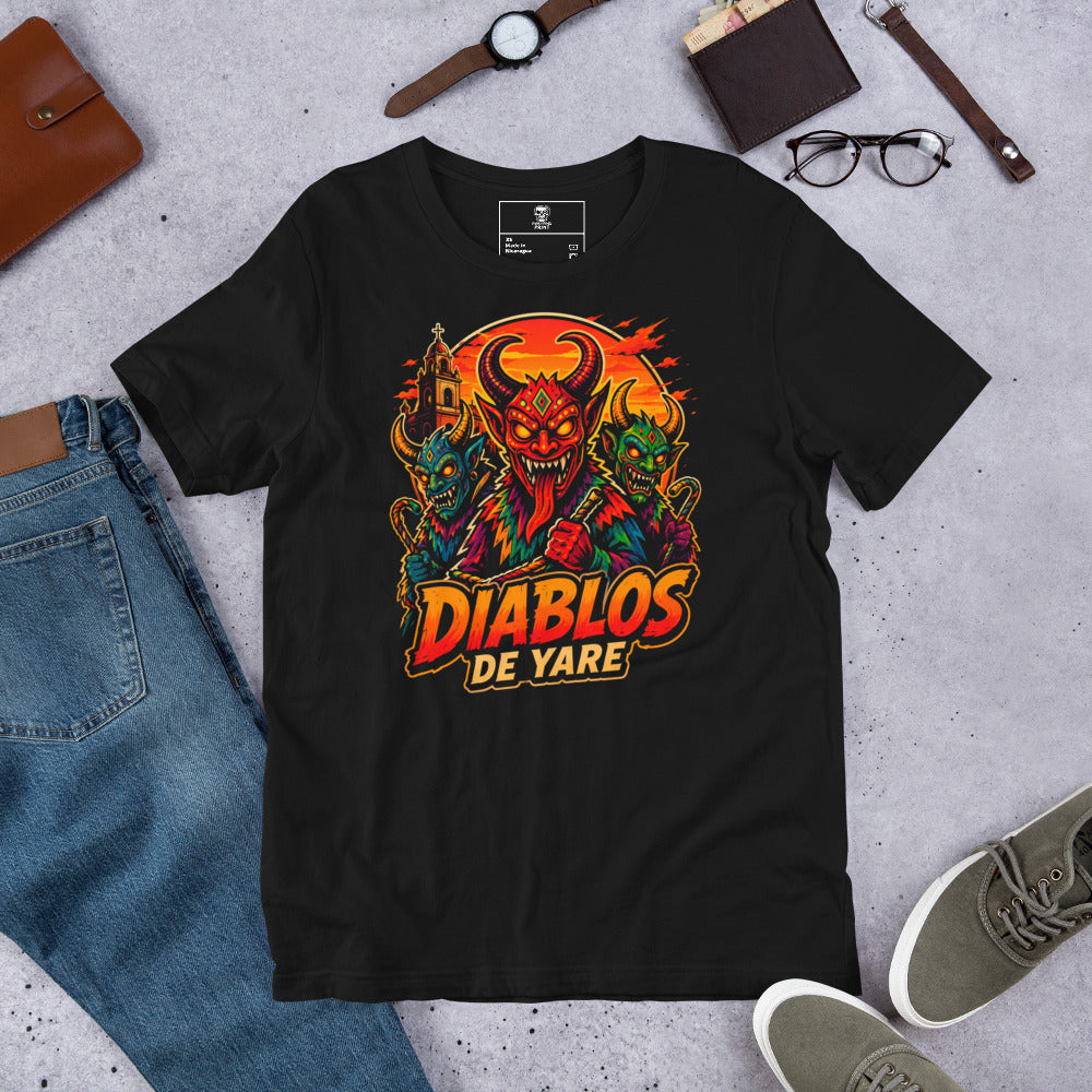 Camiseta Diablos de Yare Animado – Edición Cartoon Cartoons, color negro – vista frontal