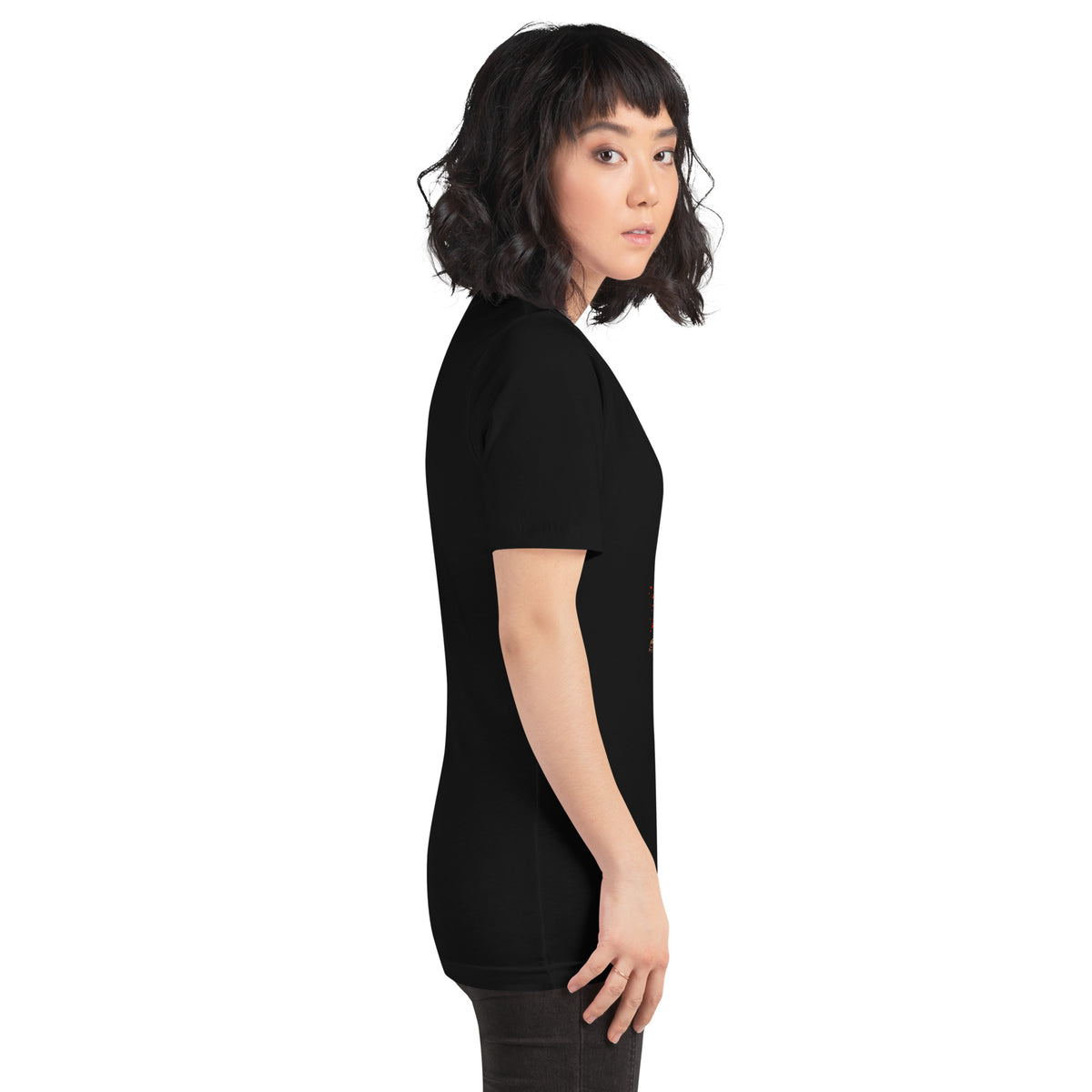 Camiseta Berengenal – El Bajista, color negro – vista lateral derecha